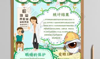 爱眼日手抄报图片简单漂亮